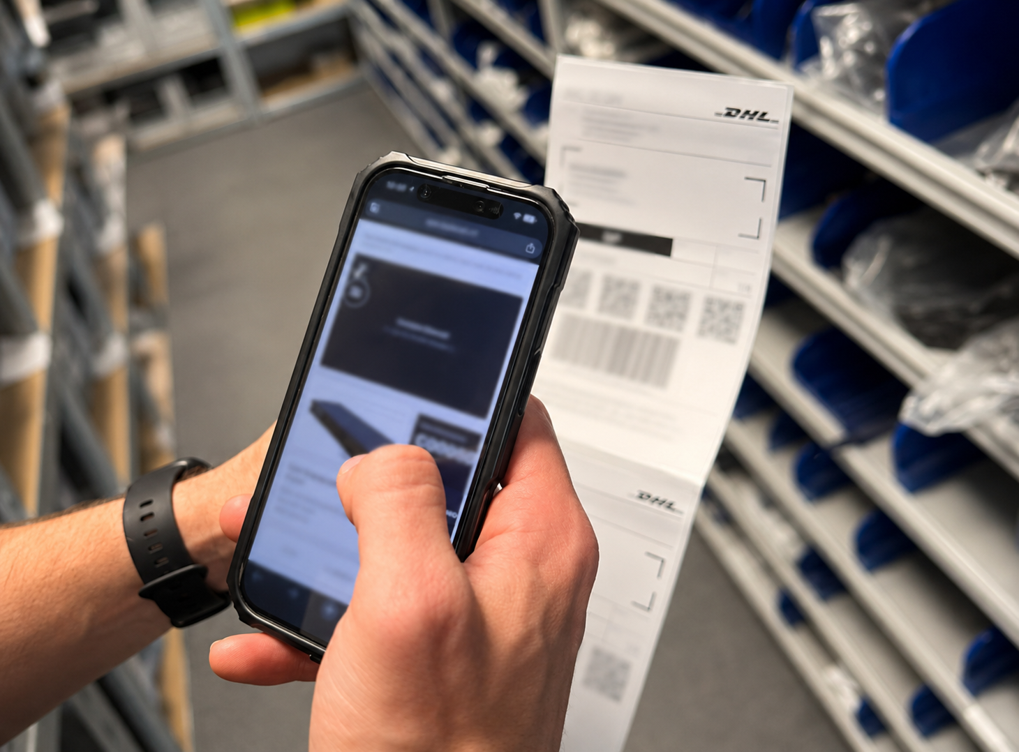 Scan het label